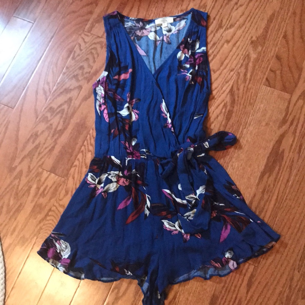 Entro Blue Floral Romper